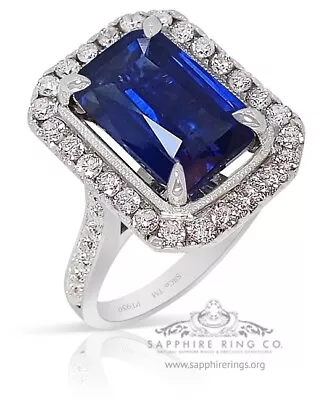£15550.19 • Buy Platinum Sapphire Engagement Ring, 6.99 Tcw Natural Ceylon Sapphire GIA Cert