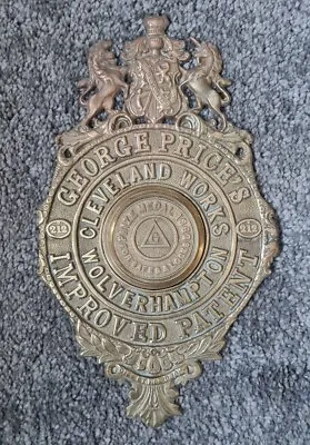 £100 • Buy George Price Cleveland Works Rare Safe Plaque X2 Available (Antique, Salvage)