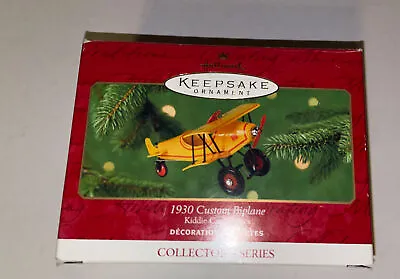 2001 Hallmark 1930 CUSTOM BIPLANE Ornament Kiddie Car Classics #8 • $14