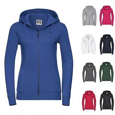 Russell Authentic Womens Zipped Hoodies Ladies Zip Up Hooded Sweatshirt Jacket • £29.99