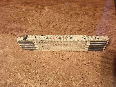 Vintage Fulton 72  6 Feet Folding Wood Ruler No. 3911 / Wrongway052 • $9.99