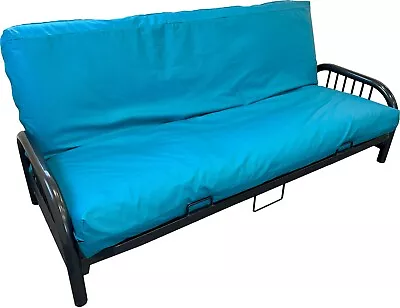 Queen Size Turquoise Leather Vinyl Futon Cover Mattress Slipcovers Encasement • $92