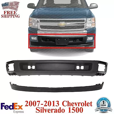 Front Bumper Lower Valance + Extension Textured For 2007-13 Chevy Silverado 1500 • $217.16