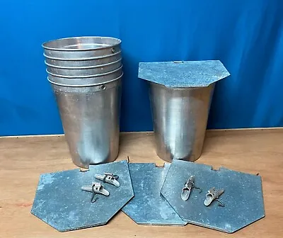 4 Aluminum Sap Buckets + 4 Lids COVERS + 4 TAPS Spiles Spouts  MAPLE SYRUP • $29.50