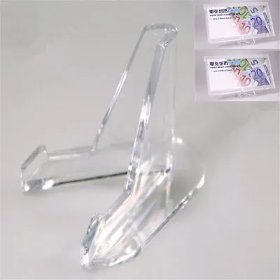 2 Small Display Stand Clear Acrylic Easel Holder For Pocket Watche Lighter Knife • $8.36