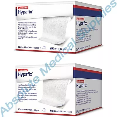 *2-Packs* BSN Leukoplast Hypafix Adhesive Non-Woven Fabric 4  X 11 Yards 4210 • $27.99