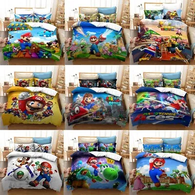 Super Mario Collection Single/Double/Queen/King Bed Quilt Cover Set • $38.85