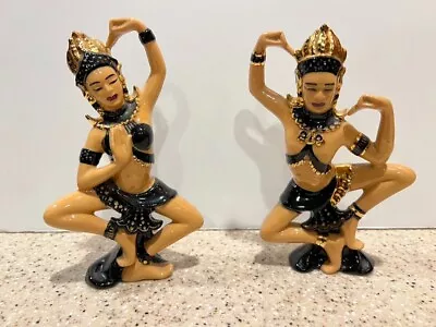 $165 • Buy Vintage Madison Ceramic Arts Studio Figurines, Pair Of Temple Dancers