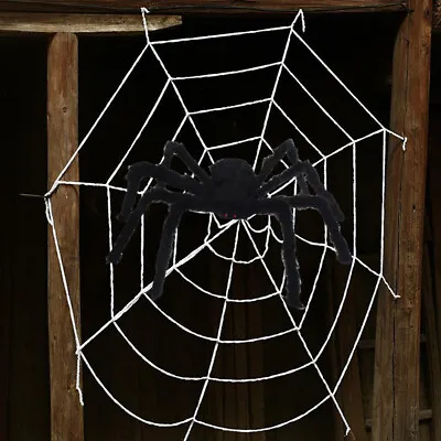 Plush Black Scary Spiders Prank Toys Halloween Decor For Yard Giant Spider Decor • $12.09