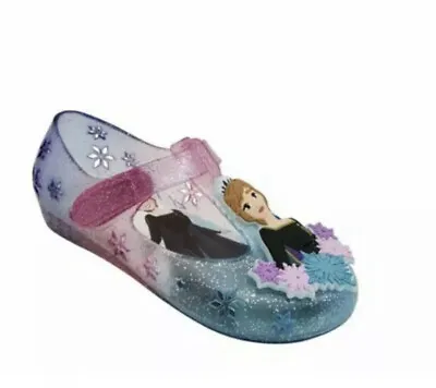 Disney Frozen 2 Anna And Elsa Toddler Girls Casual Jelly Shoes  Size 7 • $9.99