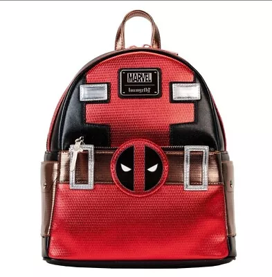 Loungefly Marvel Metallic Deadpool Cosplay Mini Backpack & Wallet • $143.57