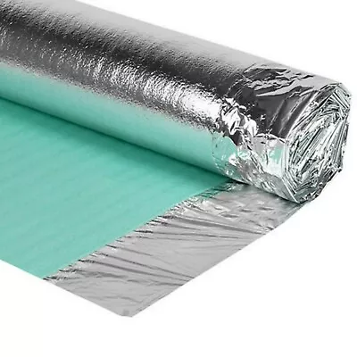 Comfort Acoustic 3mm Laminate Flooring Underlay With DPM 15m² Gold Silver Roll • £22.99