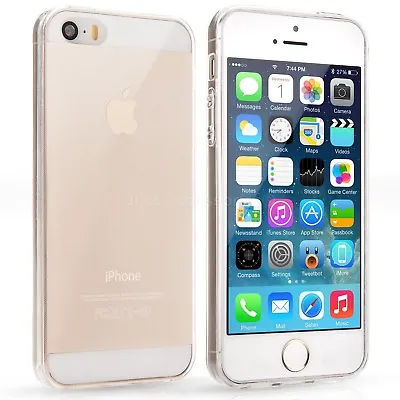 Clear Silicone Gel Back Case For Apple IPhone 5 5s 5 Se Slim TPU Cover • £2.99