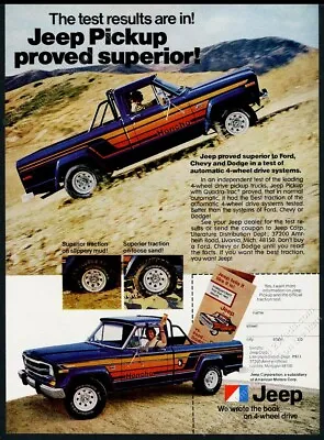 1979 Jeep Honcho J-10 Pickup Truck Color Photo Vintage Print Ad • $29.97