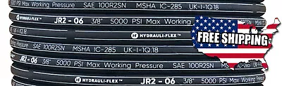 ** NEW 100ft R2-06 3/8  SAE 100R2 AT 2WIRE 5000PSI HYDRAULIC HOSE FREE SHIP ** • $209.99