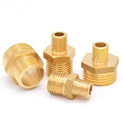 Bsp Male To Male Brass Reducing Adapters Reducing Hexagon Nipples Pipe Fittings • £4.54