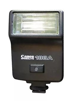 Canon Speedlite 188A Shoe Mount Flash - Made In Japan - With Case • $40