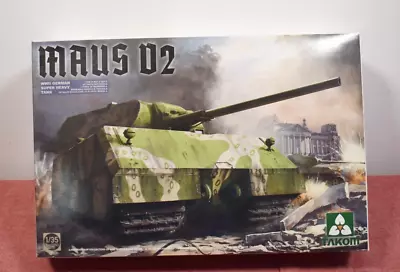 Takom 2050 Maus V2 WWII German Super Heavy Tank 1/35 Model Kit (Package Wear) • $64.99