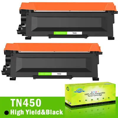 2PK High Yield For Brother TN450 Toner Cartridge MFC-7860DW 7360N HL-2240 2270DW • $18.77
