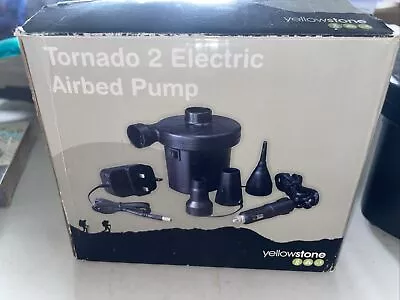 Yellowstone Tornado 2 Electric Airbed Pump 12V & Mains Powered Inflate Deflate  • £8.50