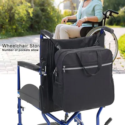 Wheelchair Backpack Bag Wheel Chair And Walker Accessories Side Storage Bags AU • $24.99