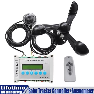 Dual Axis Solar Tracker Controller For 9V- 35V Solar Panel System W/ Anemometer • £82.79