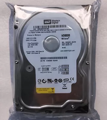 Western Digital 80GB WD800BB 7200RPM PATA IDE 3.5  Desktop HDD Hard Disk Drive • £21