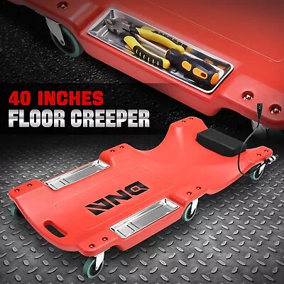 40  Red Rolling Low Profile Shop Garage Mechanic Repair Creeper W/ 6 Casters • $45.99