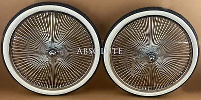 Vintage Lowrider 20  Dayton 144 Spoke Front & Coaster Steel Rims W/ Slick Tires • $227.79