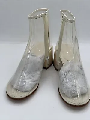 Maison Margiela MM6 Boots Women Pvc Leather White Transparent Size 39 • $299.99