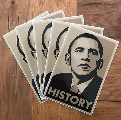 Shepard Fairey OBEY2008 Barack Obama HOPE Campaign  HISTORY Stickers Set Of 5 • $35