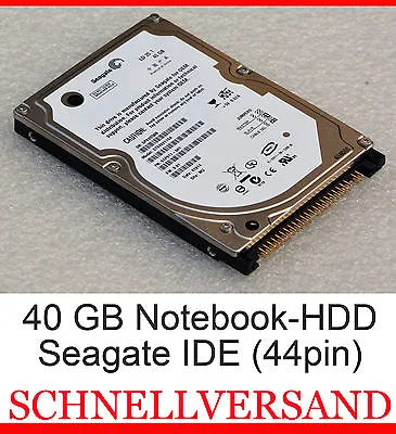 40GB Ide Pata Fast Notebook Hard Drive HDD IBM THINKPAD T40 T40p T41 T42 T43 • $11.63
