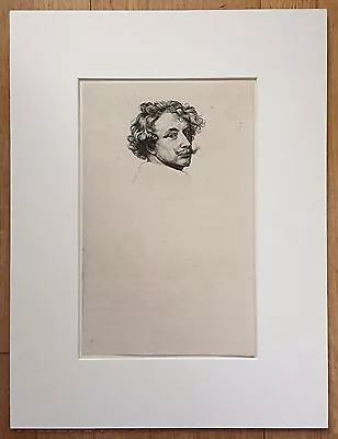 Amand -durand(after) Anthony Van Dyck(1599-1641) 19th C. Self Portrait Etching  • $200