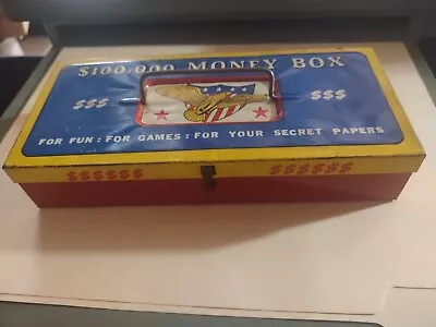 Vintage Ohio Art $100000 Toy Money Box Metal Storage Box. Good Condition  • $19.99