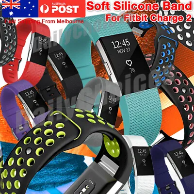 $3.95 • Buy CLEARANCE! For Fitbit Charge 2 Bands Silicone Replacement Wristband Watch Strap
