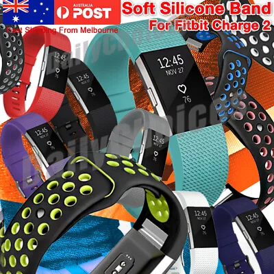 CLEARANCE! For Fitbit Charge 2 Bands Silicone Replacement Wristband Watch Strap • $5.53