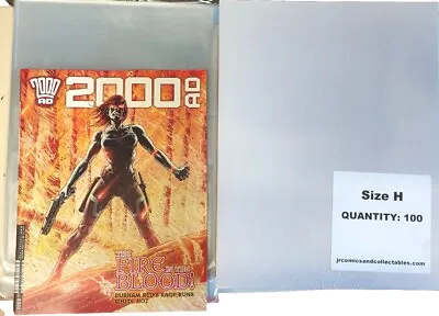 100 X NEWER SIZE 2000 AD COMIC BACKING BOARDS.  SIZE H (PACK OF 100) • £9.99