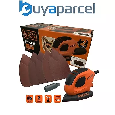 Black And Decker Mouse Detail Palm Sander Ergonomic Grip BEW230-GB KA161 • £23.95