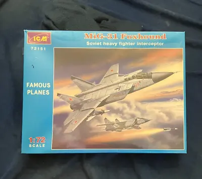 New Sealed 1/72 Model Kit ICM MiG-31 Foxhound • $15