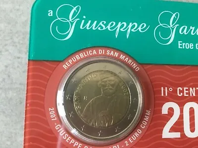 San Marino 2008 2 Euro Coin  BU Anniversary Of The Birth Of Giuseppe Garibaldi • $119.95