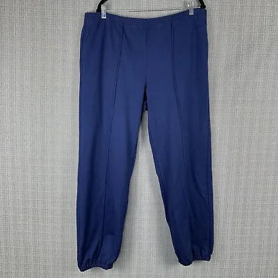 VTG Nike Sweatpants Mens XL (38x29) Blue Navy Jogger Pants Outdoor Swoosh 90s • $8.99