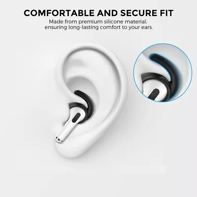 $4.87 • Buy Silicone Ear Hook For Apple AirPods Ear Tips + Case Earpod Cover Earbuds