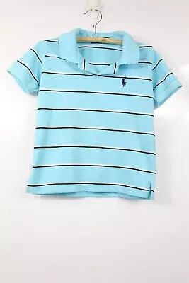 Ralph Lauren Baby Boys Collared Button Up Short Sleeve Polo T-Shirt Size 4 • $17.80