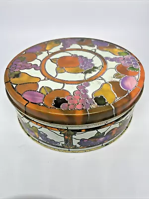 Pre-owned Mondo Fruit Cake Tin Colorful Round Box Collectable • $7.95