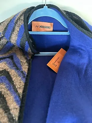 100% AUTHENTIC MISSONI Oversized Wool-blend Hooded Cape Coat Navajo Look • $1250