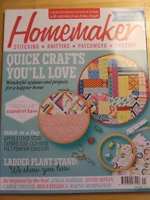 Homemaker Magazine Issue 44 Upholstered Stool Oxford Edge Cushions Felt Coasters • £4.99