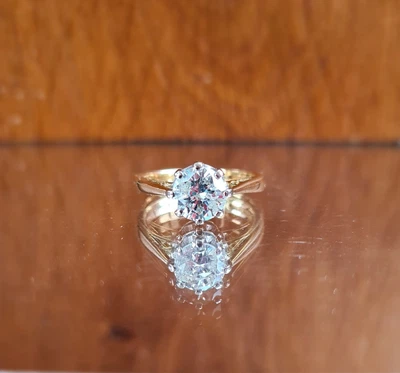 £2800 • Buy Exquisite 18ct Gold 1.50ct Solitaire Diamond Ring Free Sizing