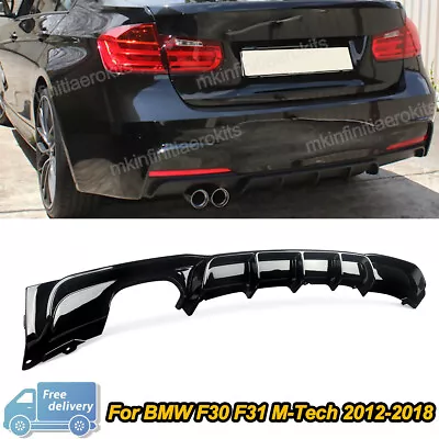 Rear Bumper Diffuser Lip For BMW 3 Series F30 F31 M-Sport 2012-2018 Gloss Black • $92.14