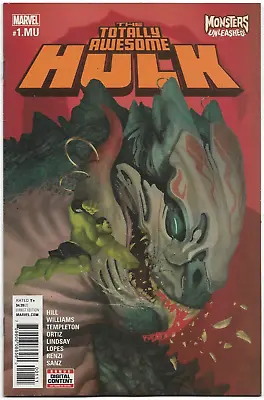 Totally Awesome Hulk#1.mu Nm 2017 Monsters Unleashed Variant Marvel Comics • $23.40