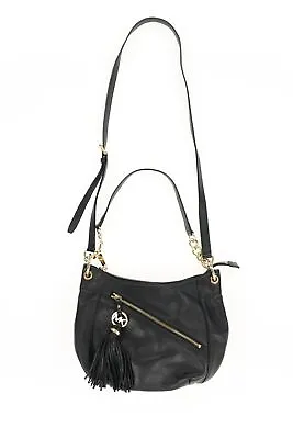 Michael Kors 165332 Womens 'Charm Tassel' Casual Leather Shoulder Bag Black • $187